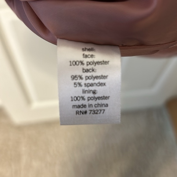 NWOT Mauve Colored Mandarin Collar Faux Suede Zippered Jacket w/Silver Hardware - Picture 6 of 6